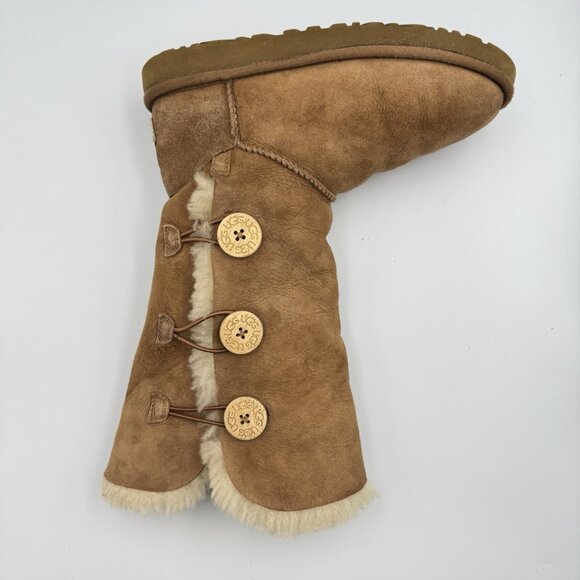 UGG Australia Women's Bailey Button Triplet S/N 1873 Suede Fur Boots Size 7 - Picture 11 of 16